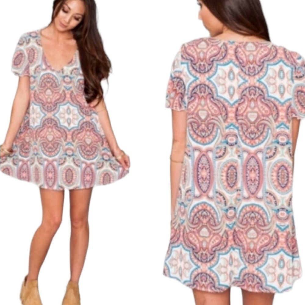 SHOW ME YOUR‎ MUMU dress multicolor paisley print Kylie mini XS